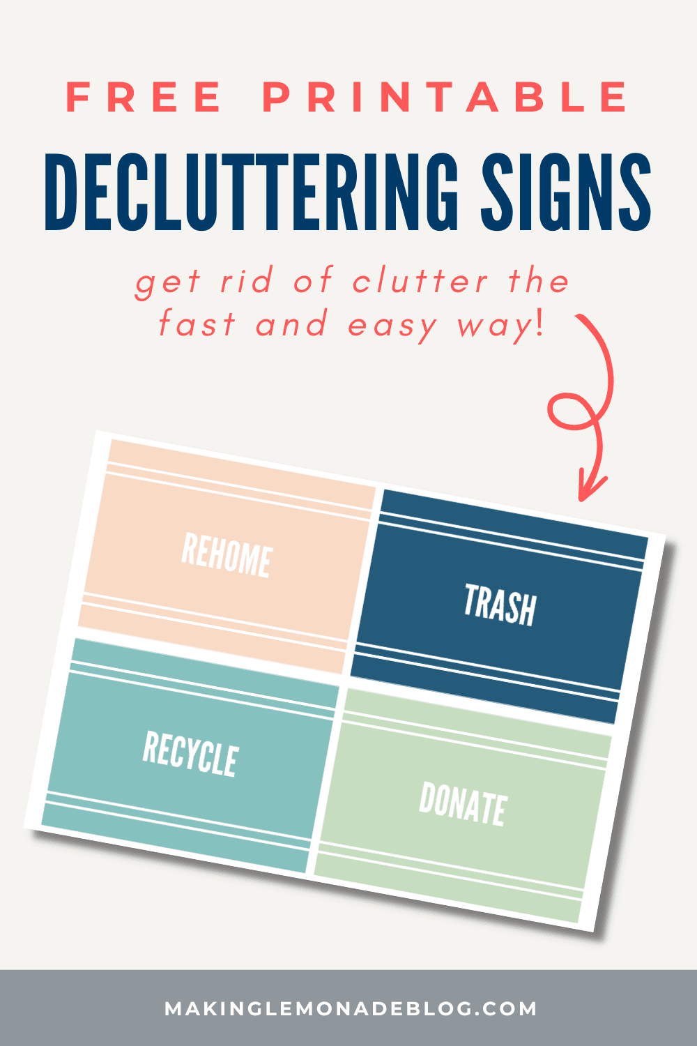 Donation Station Printable Decluttering Signs