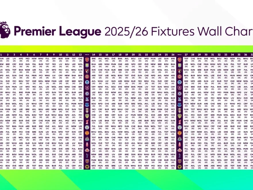 Download A Wall Chart Of All 2025 26 Premier League Fixtures