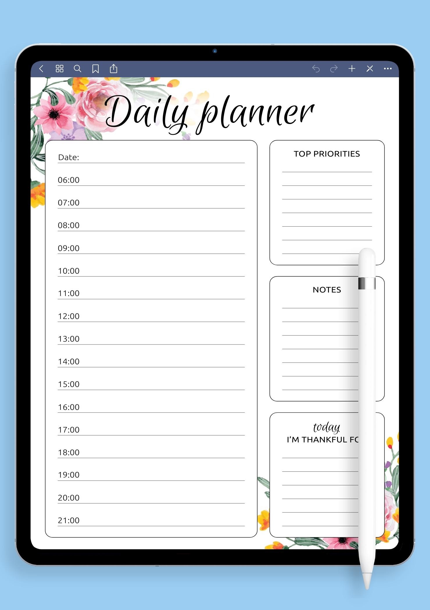 Hourly Planner Pages Printable Hourly Planner Pages Printable