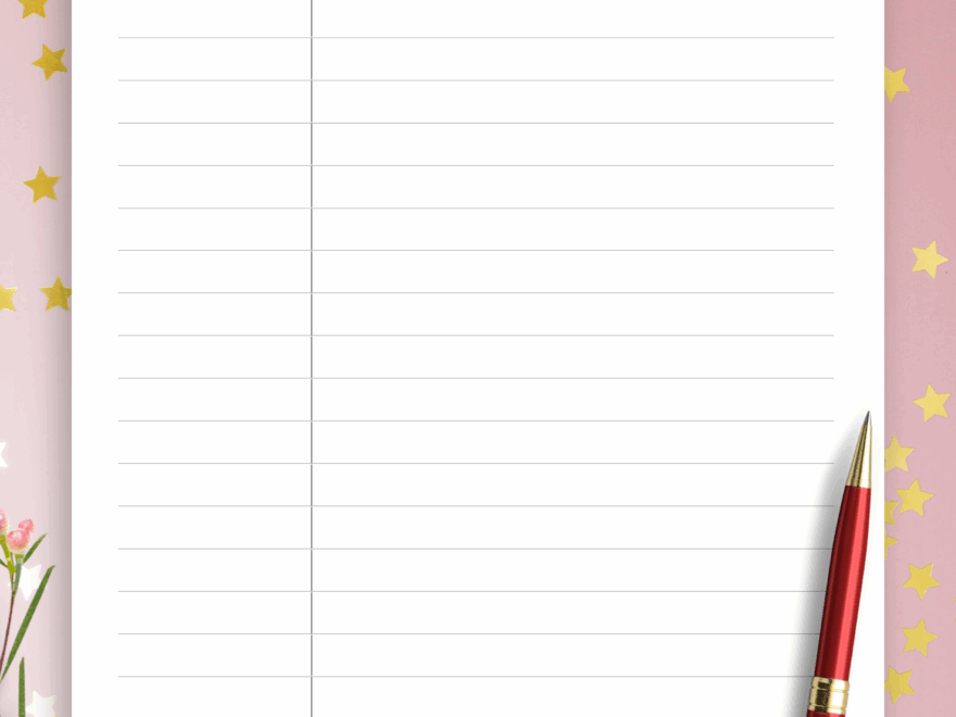 Download Printable Table 2 Column PDF