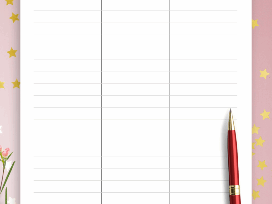 Download Printable Table 3 Column PDF