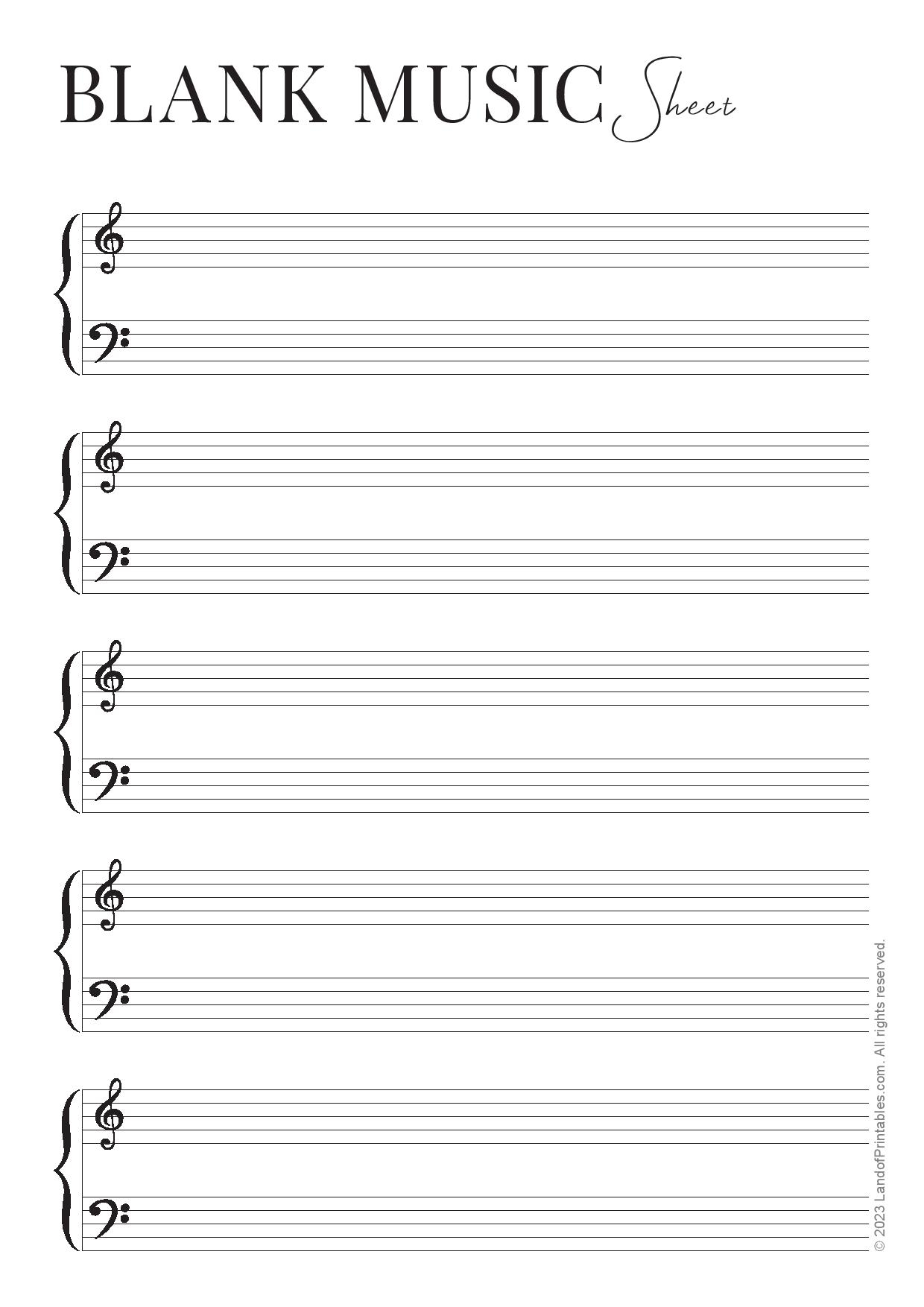 Free Printable Music Sheet Free Printable Music Sheet