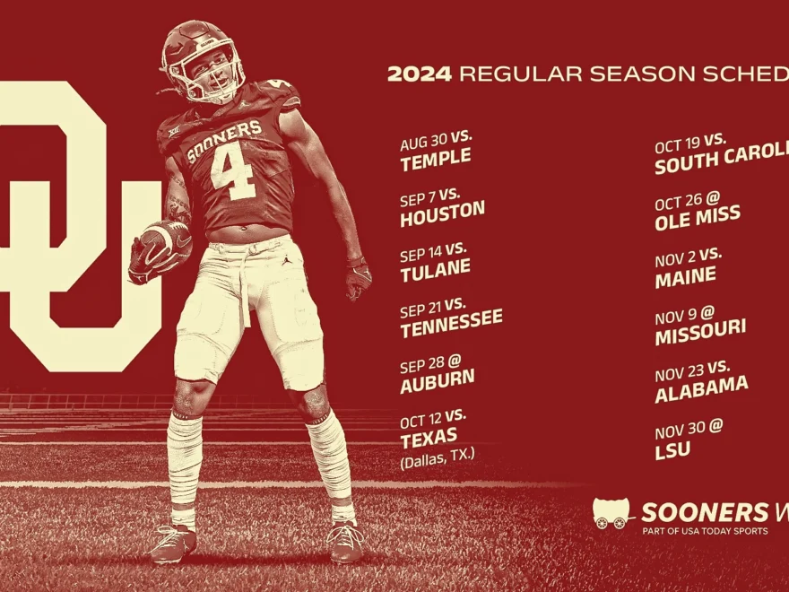 Downloadable 2024 Oklahoma Sooners Football Schedule