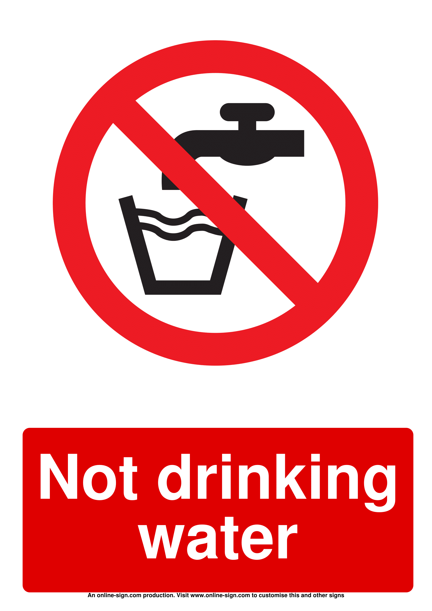 Drinking Water Signs Poster Template