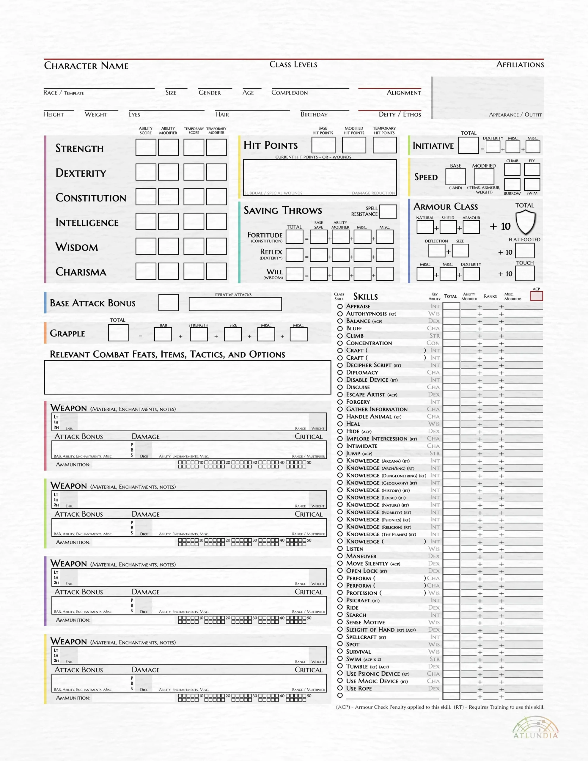 Dungeons And Dragons 3 5 Character Sheet Etsy Dungeons And Dragons 3 5 Character Sheet Etsy