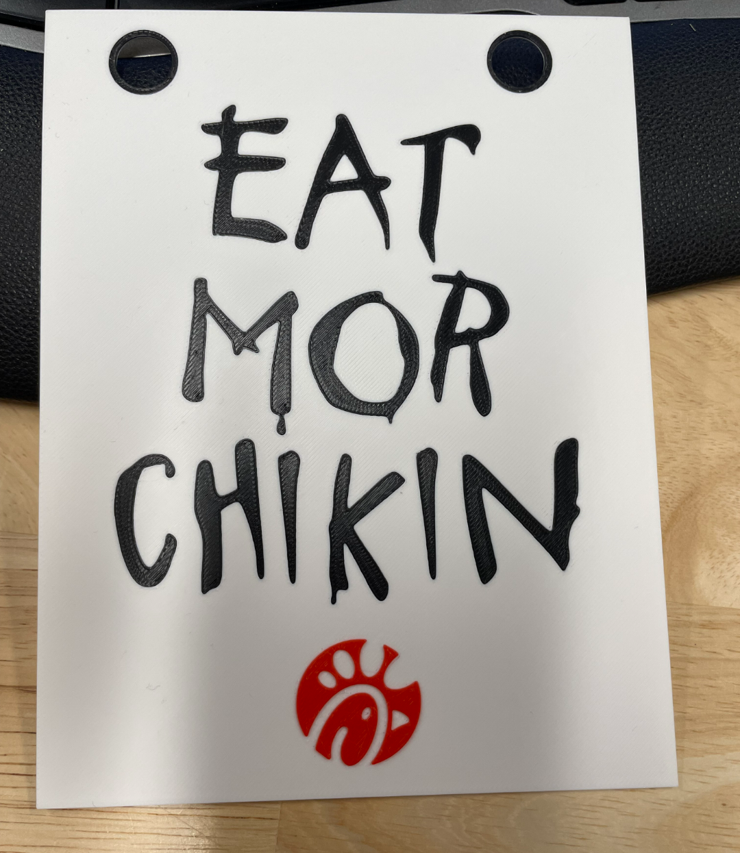 Eat Mor Chickin Chic Fil A Cow Sign Wearable By Patrickbryant1996 MakerWorld Download Free 3D Models