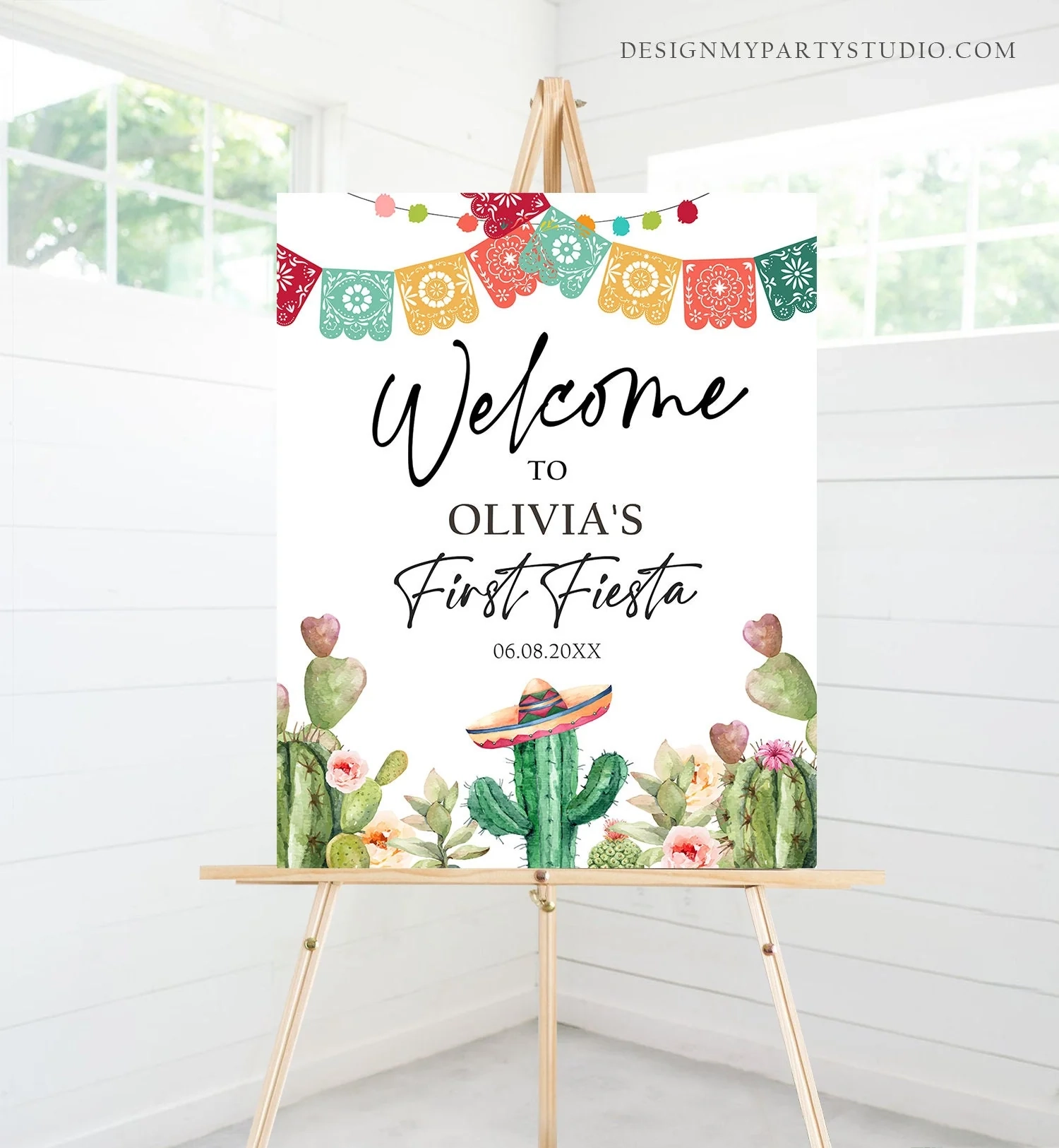 Editable Fiesta Cactus Welcome Sign First Fiesta Birthday Welcome Dese Design My Party Studio Editable Fiesta Cactus Welcome Sign First Fiesta Birthday Welcome Dese Design My Party Studio