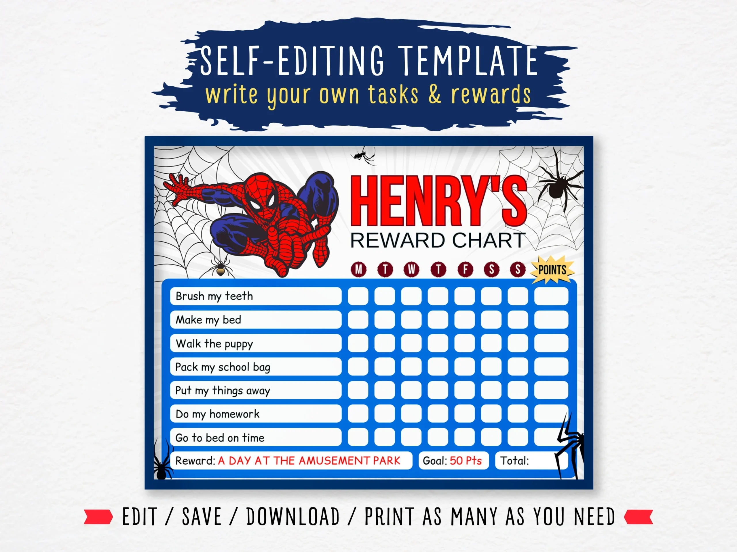 EDITABLE Reward Chart Spiderman Behavior Reward Chart For Kids Spidey Chore Chart daily Editable Checklist Printable Reward Chart For Boy Etsy EDITABLE Reward Chart Spiderman Behavior Reward Chart For Kids Spidey Chore Chart daily Editable Checklist Printable Reward Chart For Boy Etsy