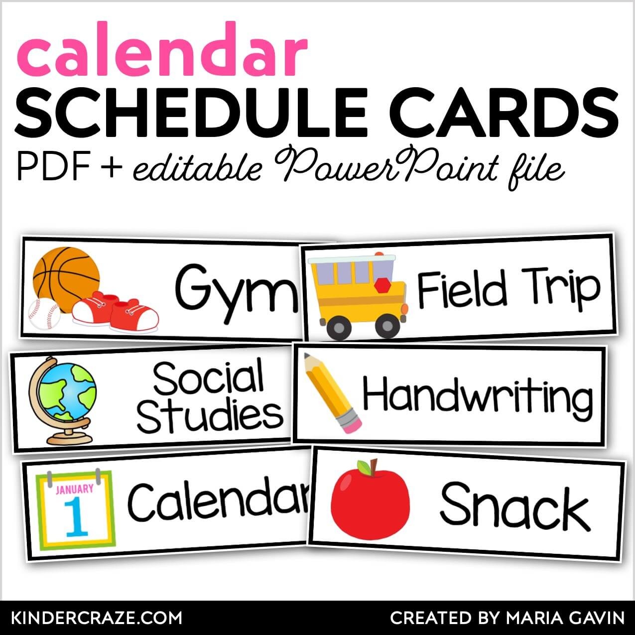 Editable Schedule Cards Daily Schedule Kinder Craze Worksheets Library Editable Schedule Cards Daily Schedule Kinder Craze Worksheets Library