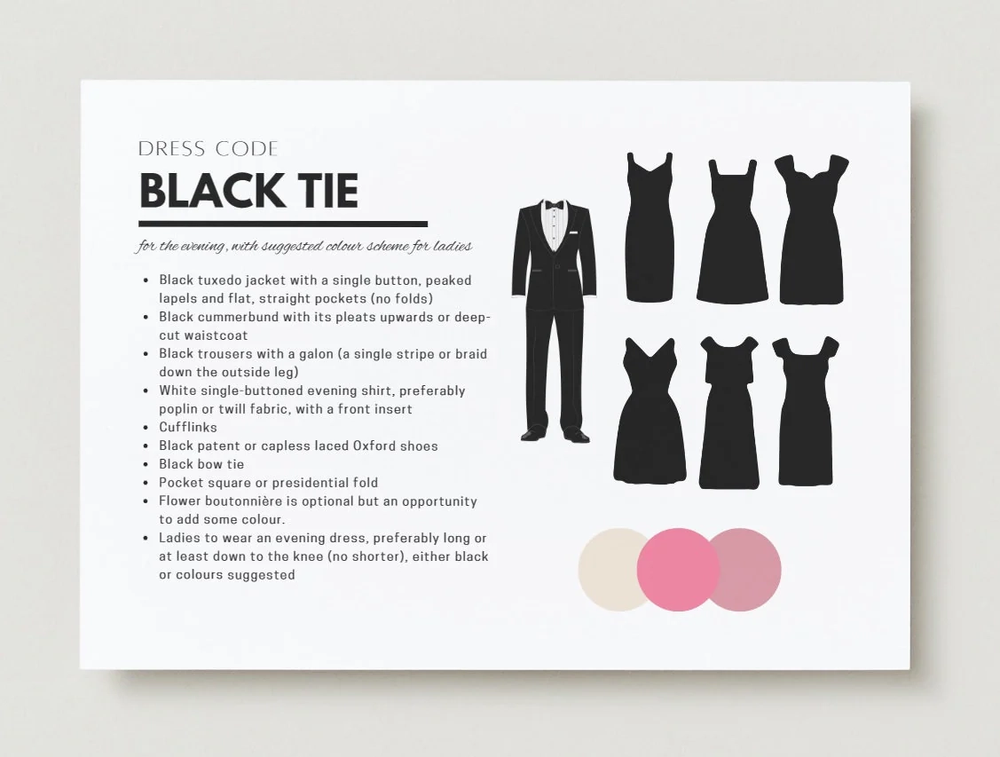 Dress Etiquette Chart Printable Dress Etiquette Chart Printable