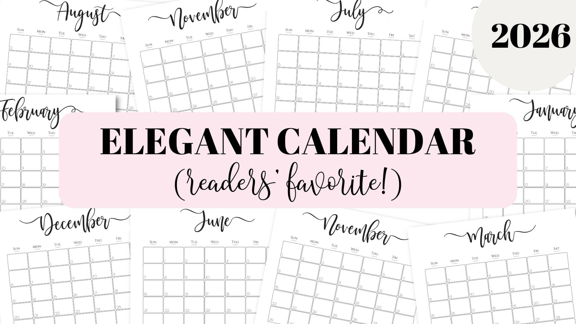 Free Monthly Planner Printables 2026