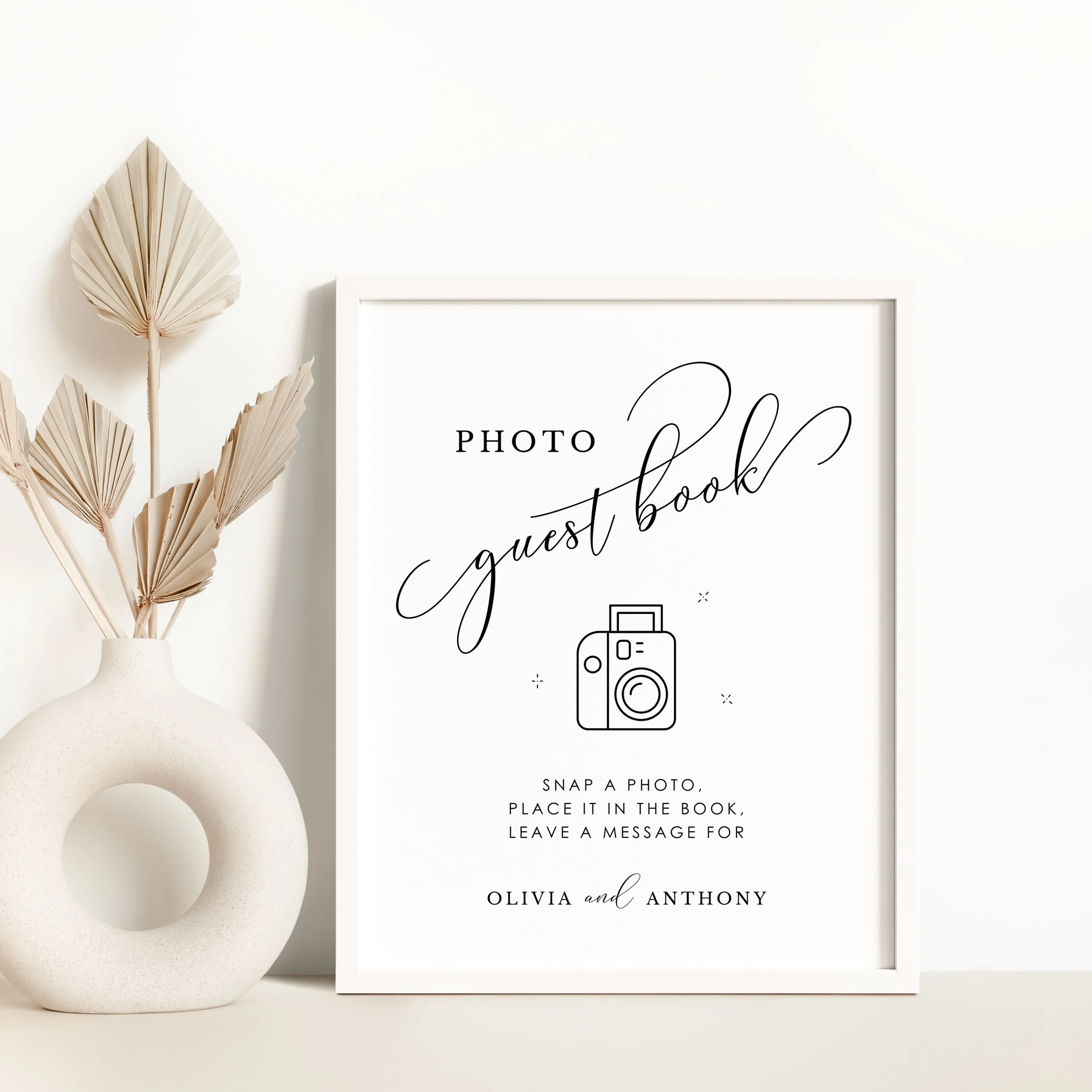 ELLA Polaroid Guest Book Wedding Sign Printable Creative Things Studio