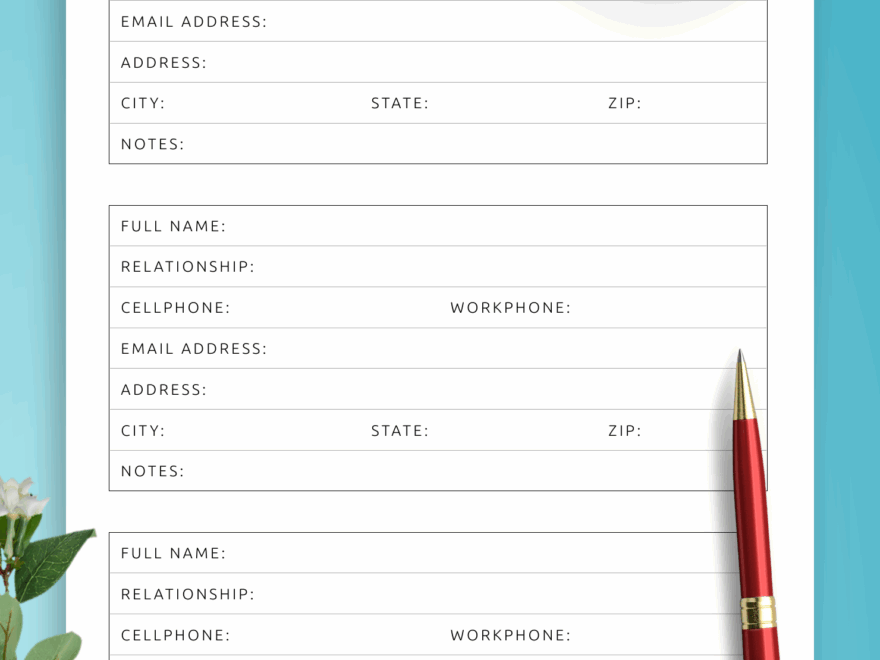 Emergency Contacts Template Quick Access In Any Situation