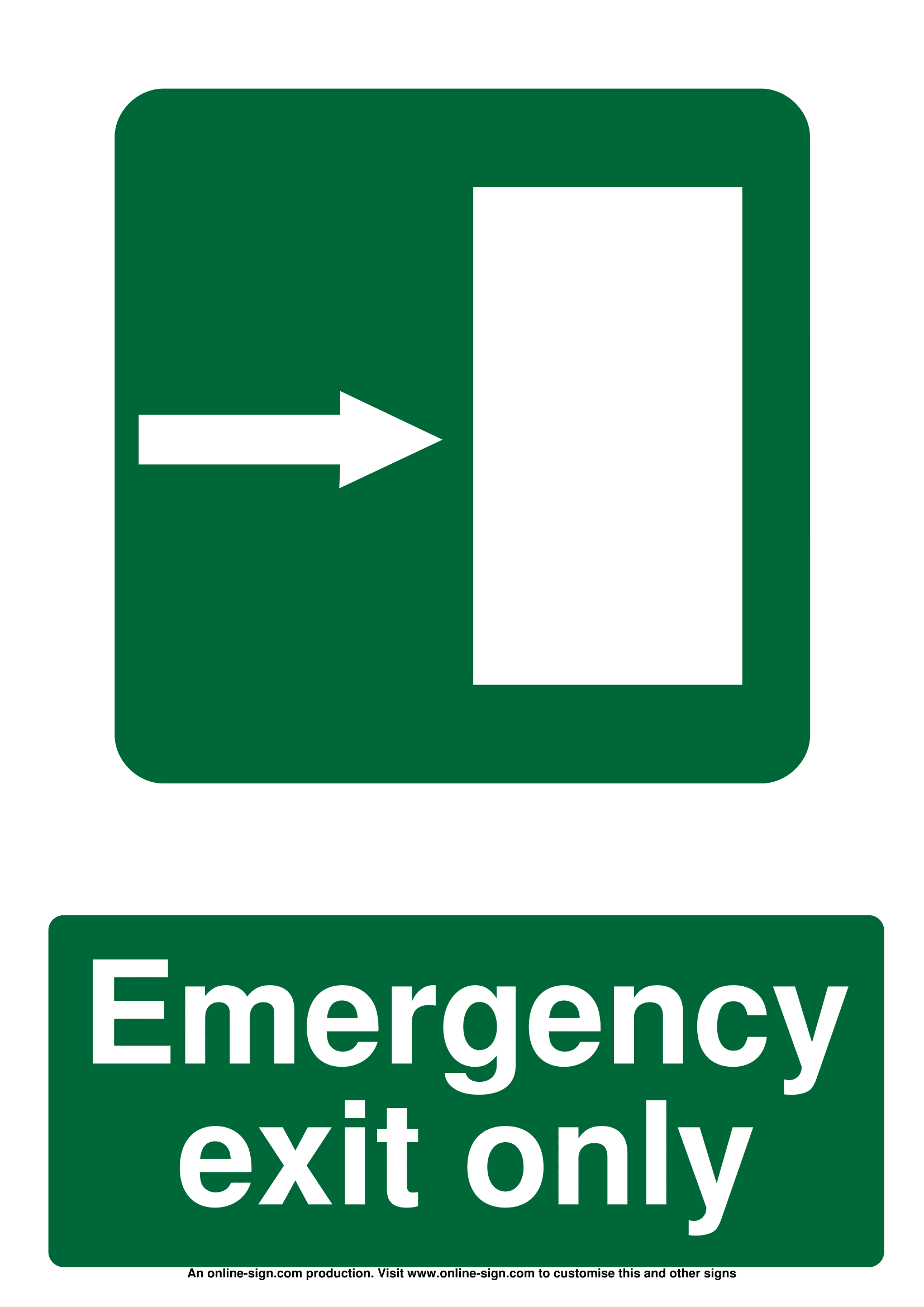 Emergency Exit Only Sign Free Printable