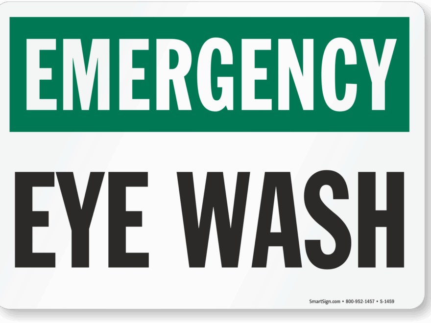 Emergency Eye Wash Sign
