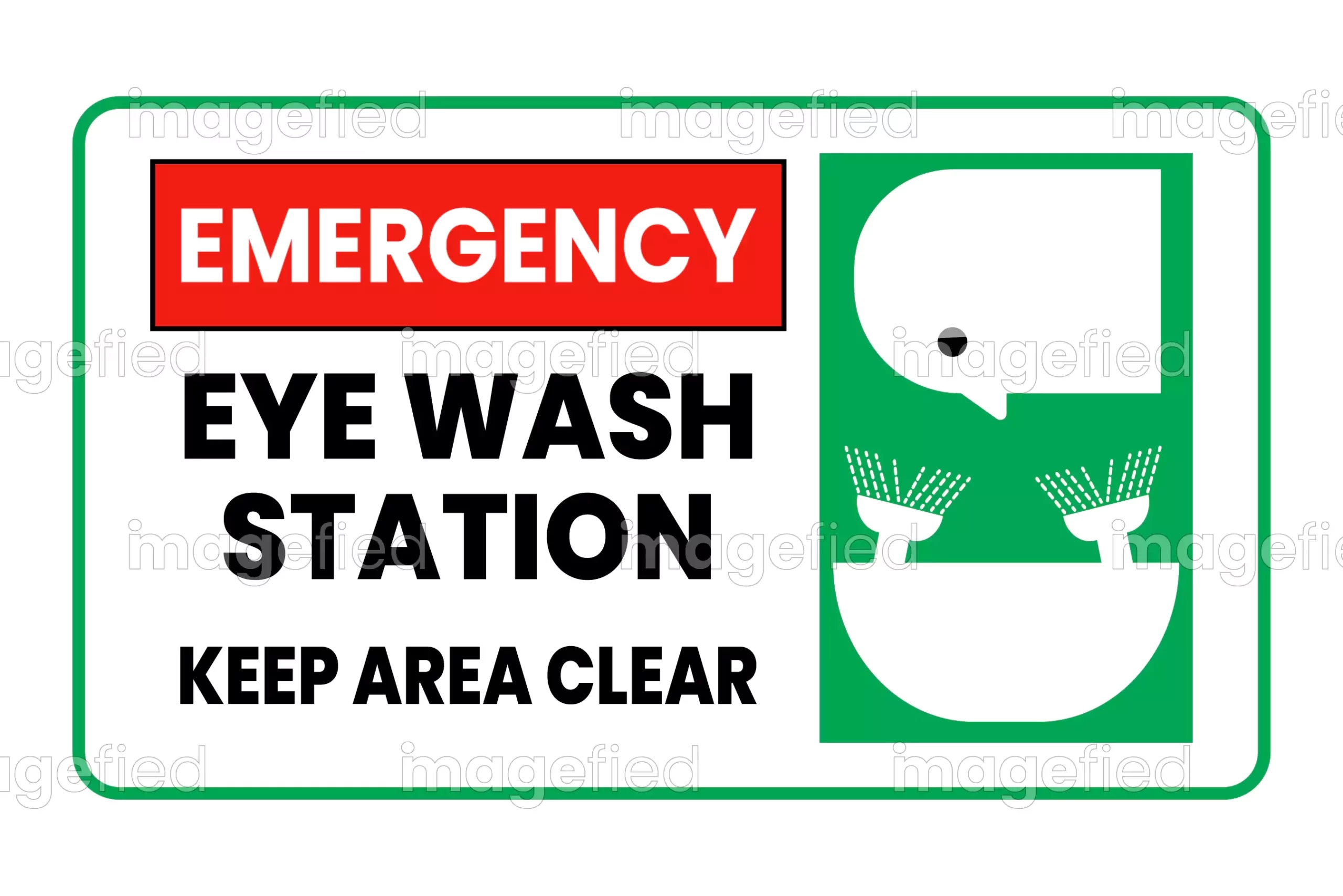 Emergency Eye Wash Station Sign Printable Imagefied