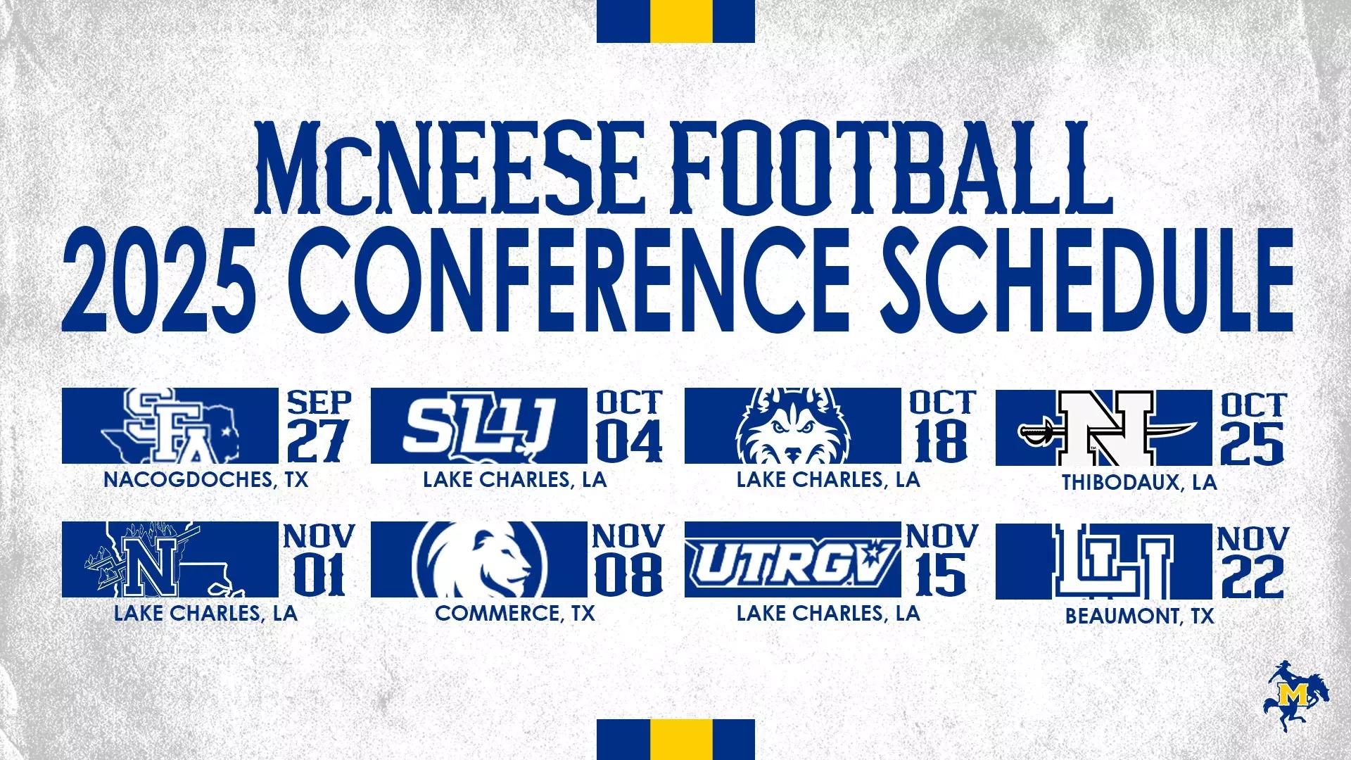 Entire 2025 Football Schedule Announced McNeese State University Athletics