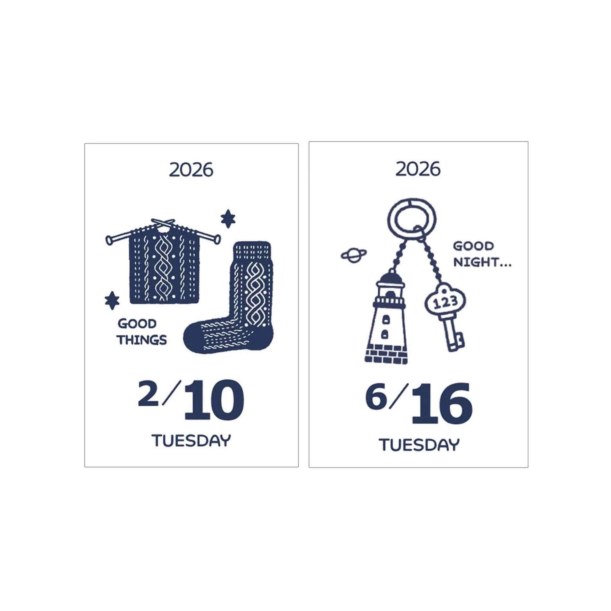 Eric Small Things Shinnippon Calendar 2026 Mini Mini Daily Calendar Paper Whisper