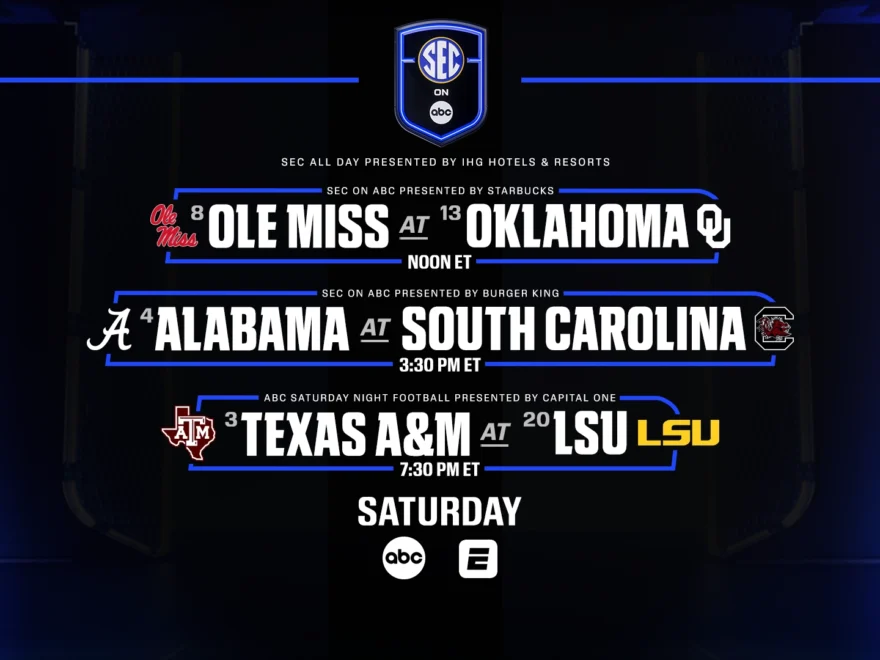 ESPN s Stacked College Football Schedule Showcases 17 Top 25 Teams And 80 Showdowns Across Week 9 ESPN Press Room U S