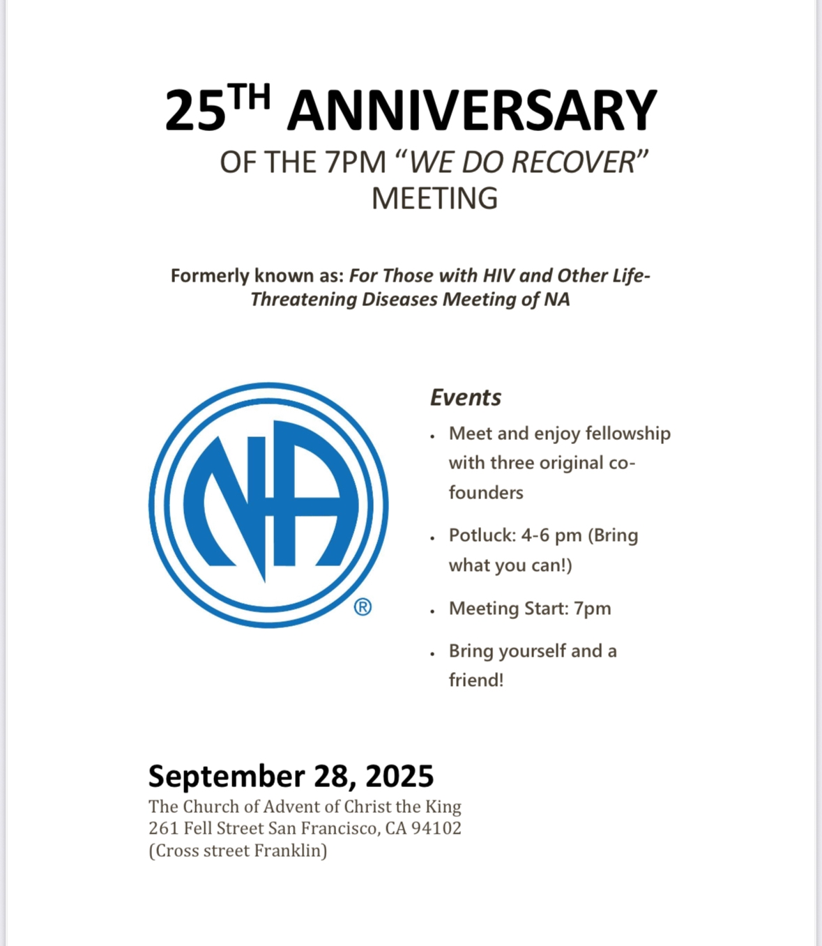 Events For October 2025 San Francisco Area Of Narcotics Anonymous Events For October 2025 San Francisco Area Of Narcotics Anonymous