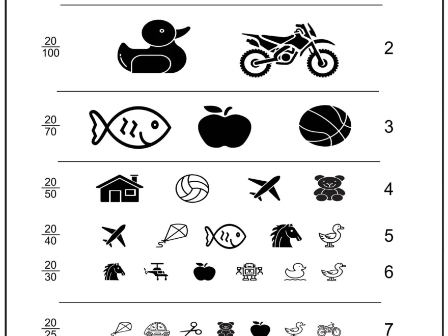 Eye Test Chart For Kids PRINT READY Etsy