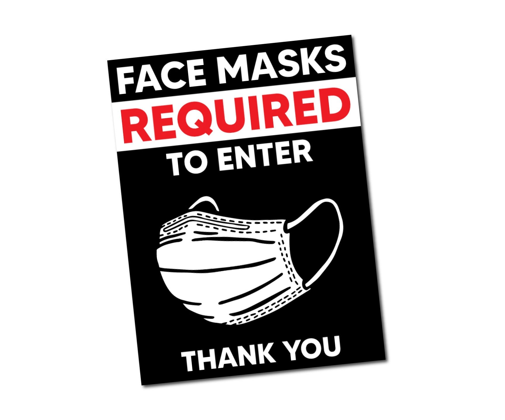 Face Mask Required To Enter Window Decal 7 5 X 10 Etsy