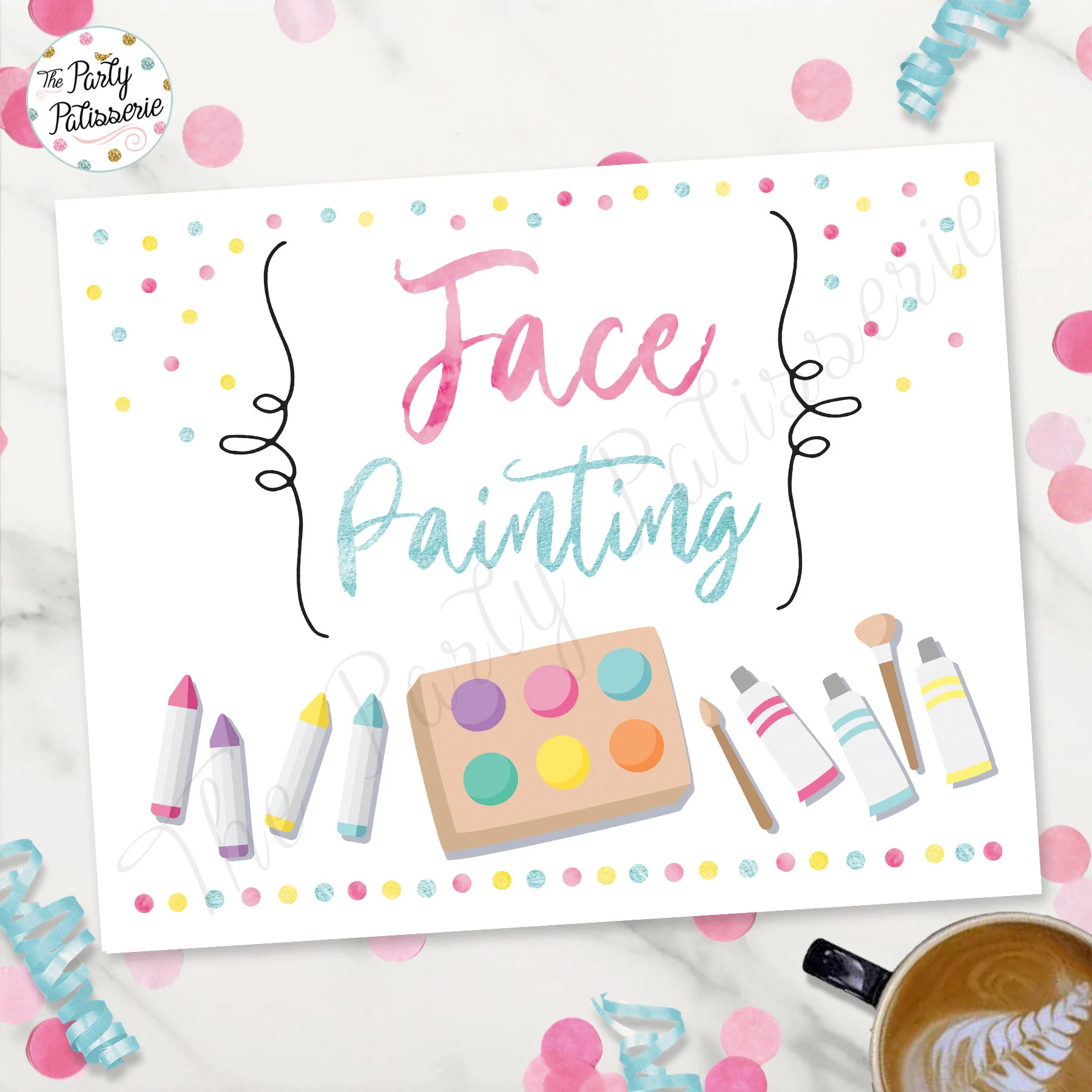 Face Painting Sign Digital File Printable Custom Pajama Party Sleepover Party Pancakes And Pajamas Party Morning Party Etsy