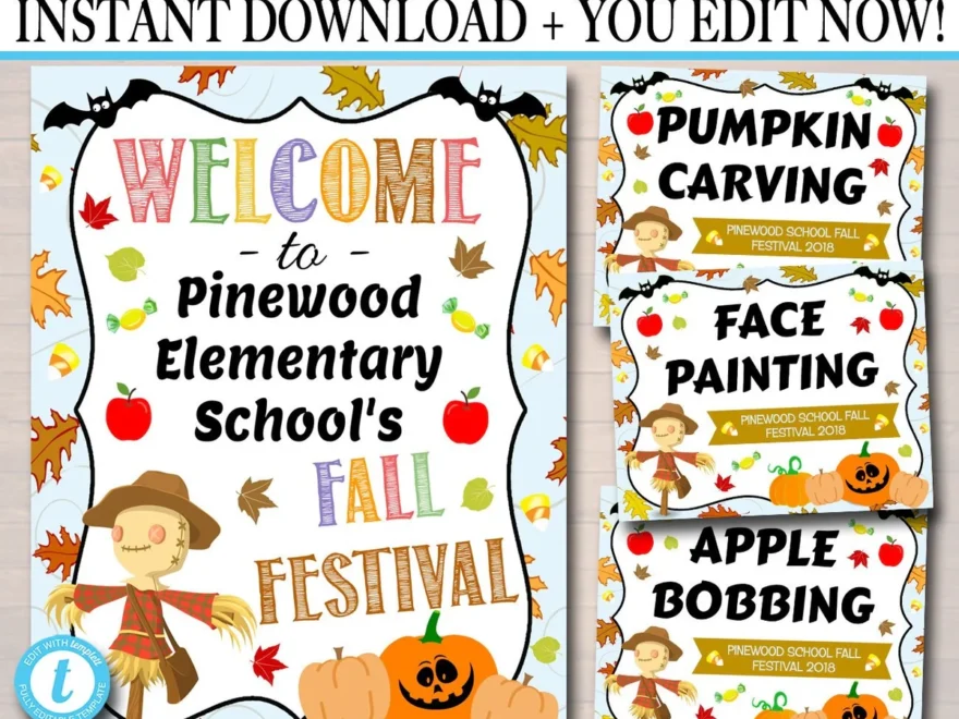 Fall Festival Fall Harvest Flyer TidyLady Printables