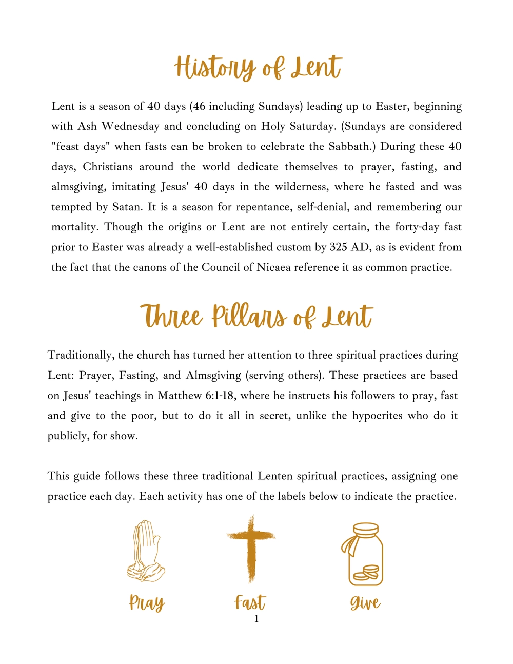 Printable Lent Devotional Guide