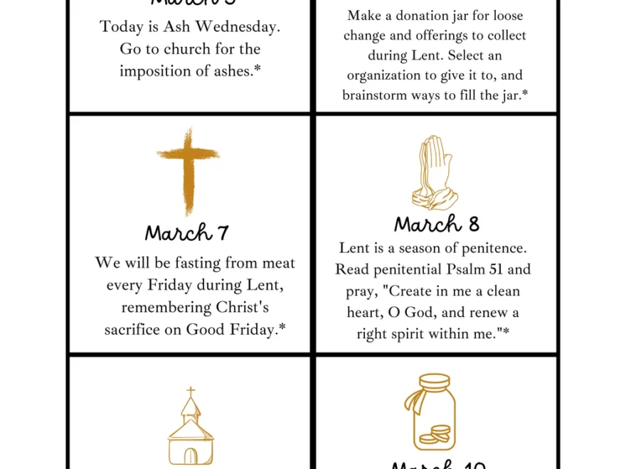 Family Lent Guide Little Way Chapel