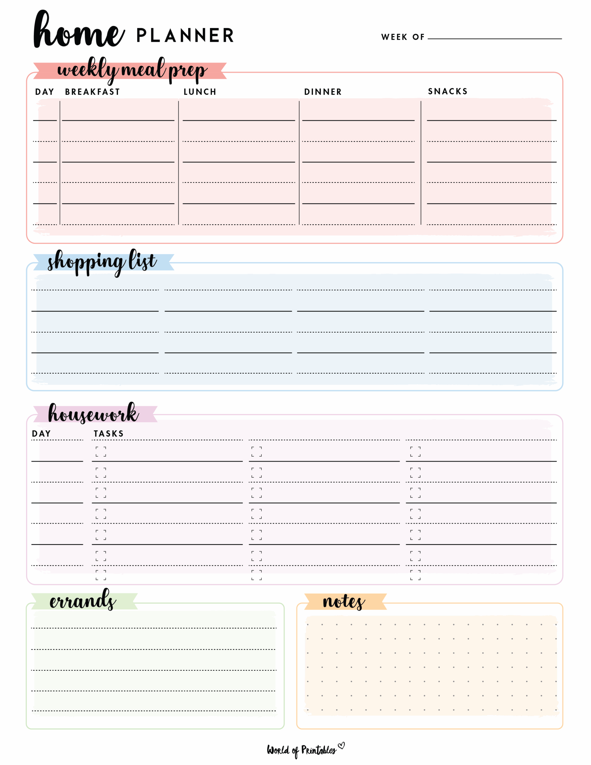 Family Planner World Of Printables Family Planner World Of Printables
