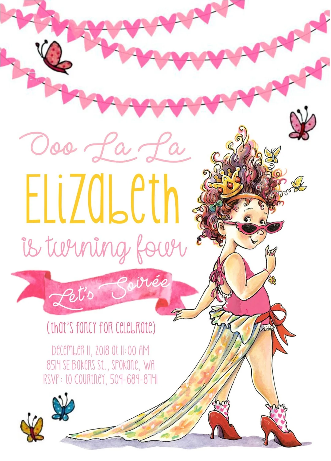 Fancy Nancy Birthday Invite Palm To Pine Design Fancy Nancy Birthday Invite Palm To Pine Design