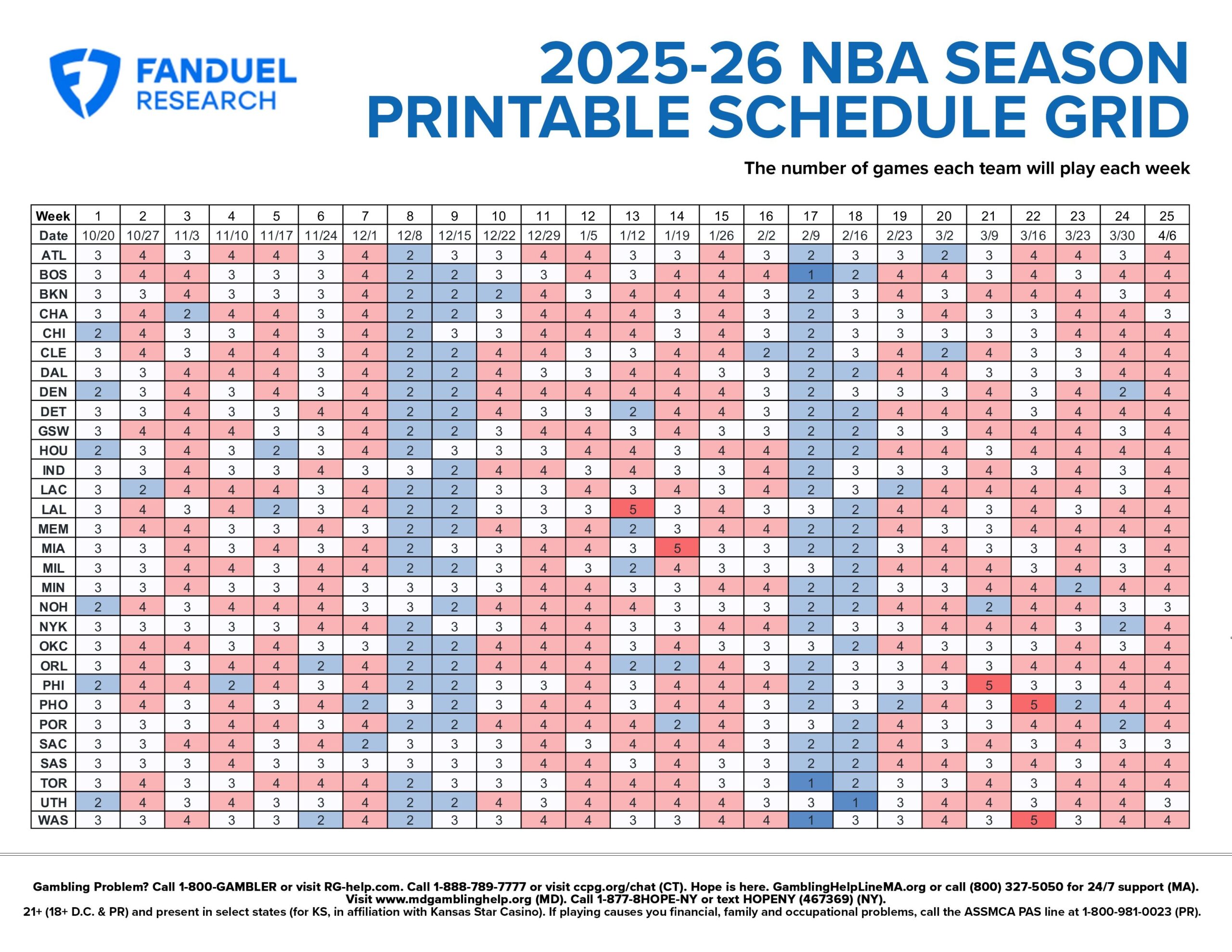 2025-26 Nba Schedule Printable