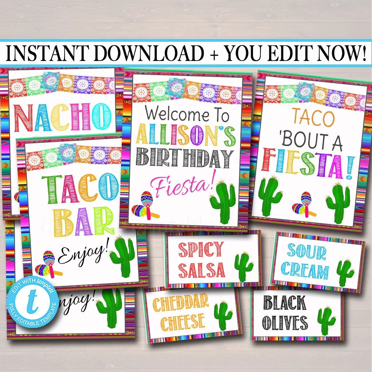Printable Editable Fiesta Signs Printable Editable Fiesta Signs