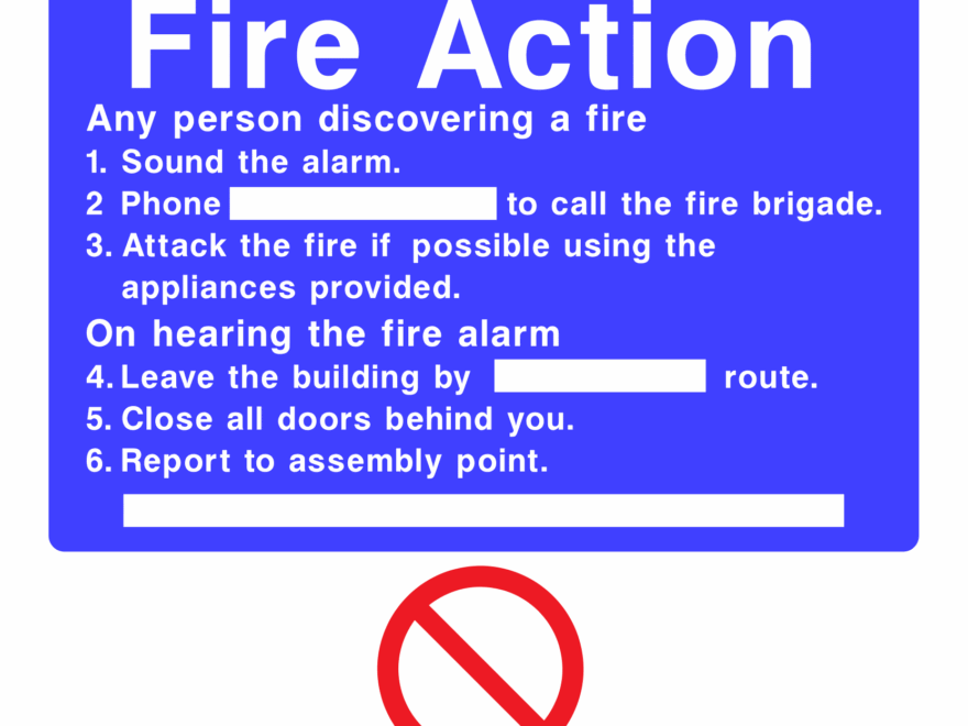 Fire Action Signs Poster Template
