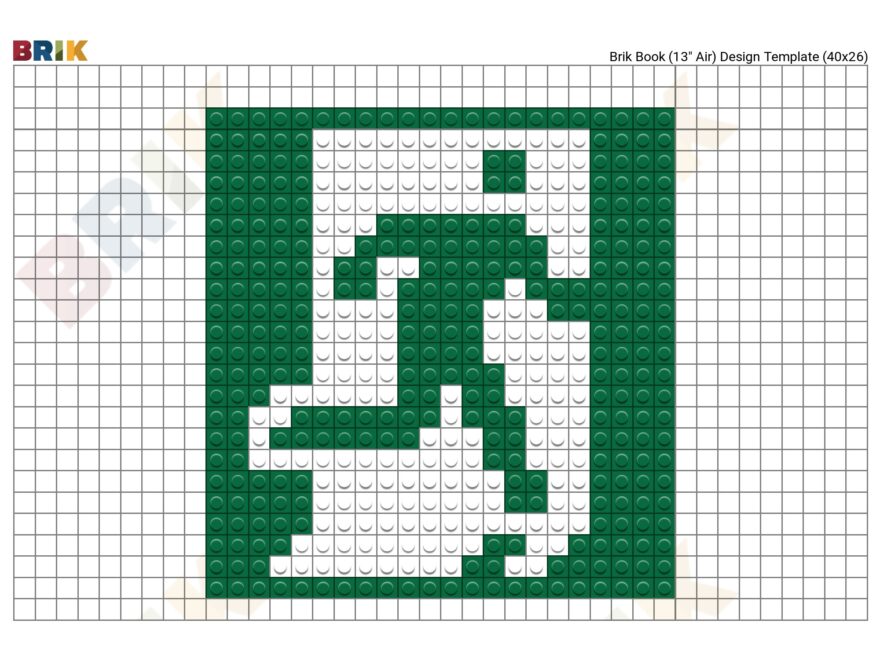 Fire Exit Sign Pixel Art BRIK