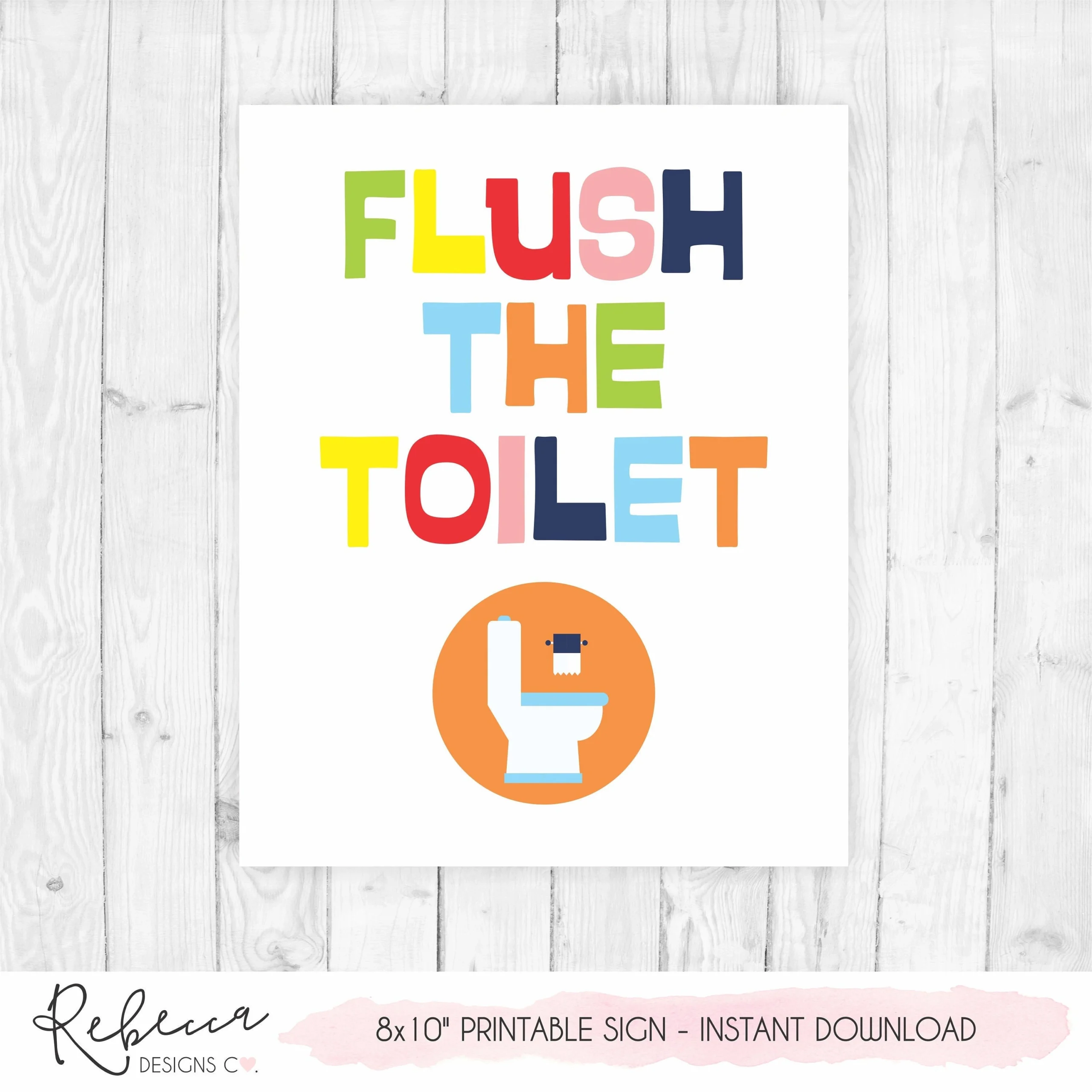 Flush The Toilet Sign Boy Bathroom Wall Decor Children Bathroom Sign School Bathroom Decor Printable Toilet Poster Kids Bathroom Decor 333 Etsy