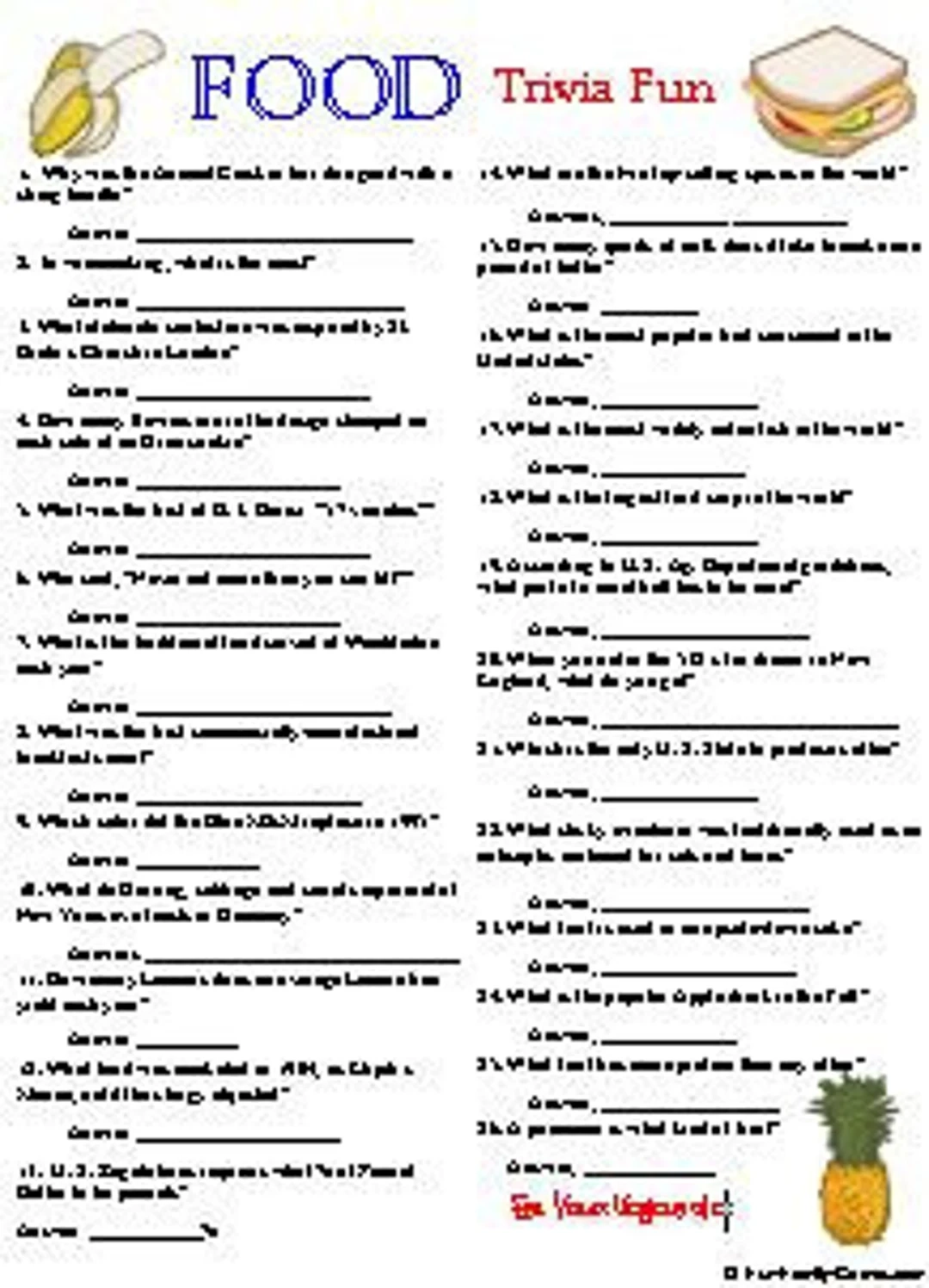 Food Fast food And Food Mascot Trivia Etsy Food Fast food And Food Mascot Trivia Etsy