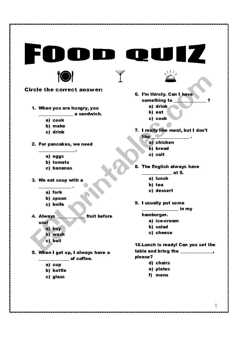 Healthy Eating Quiz Questions Printable Healthy Eating Quiz Questions Printable