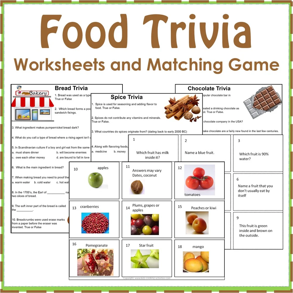 Food Trivia Questions And Fun Facts Food Trivia Questions And Fun Facts