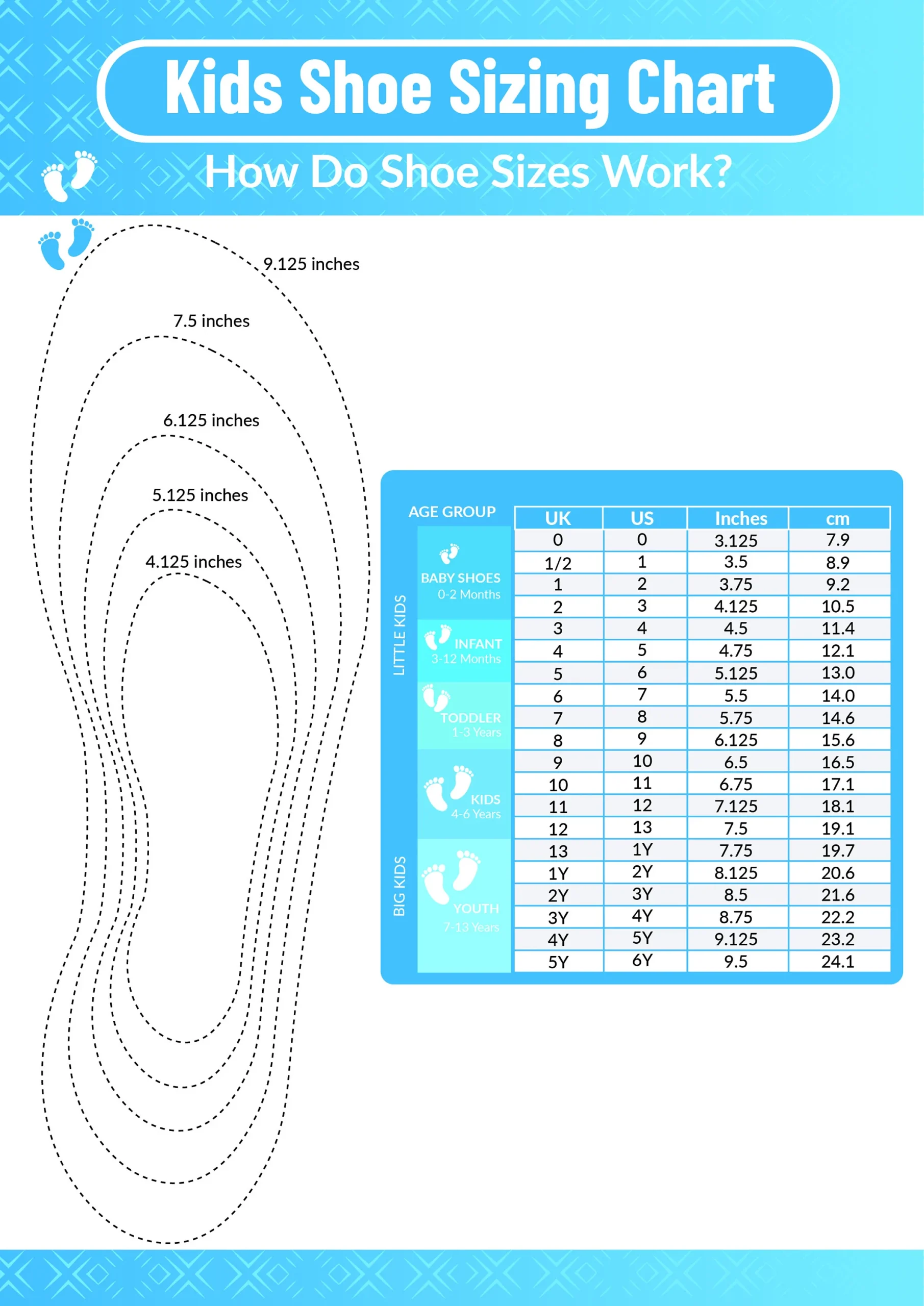 Printable Boot Sizing Chart