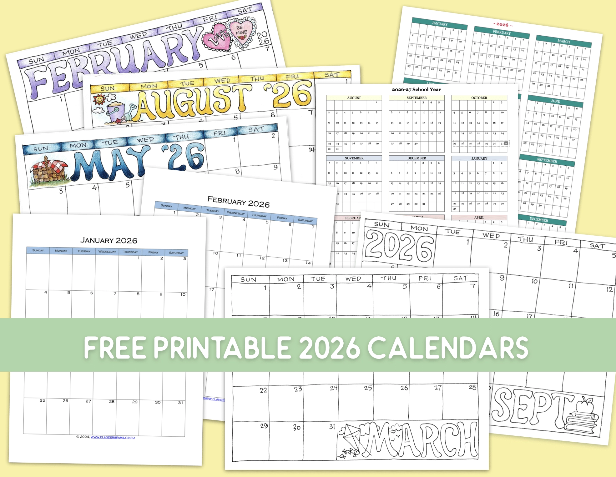 Free Printable Calendar Planner 2026