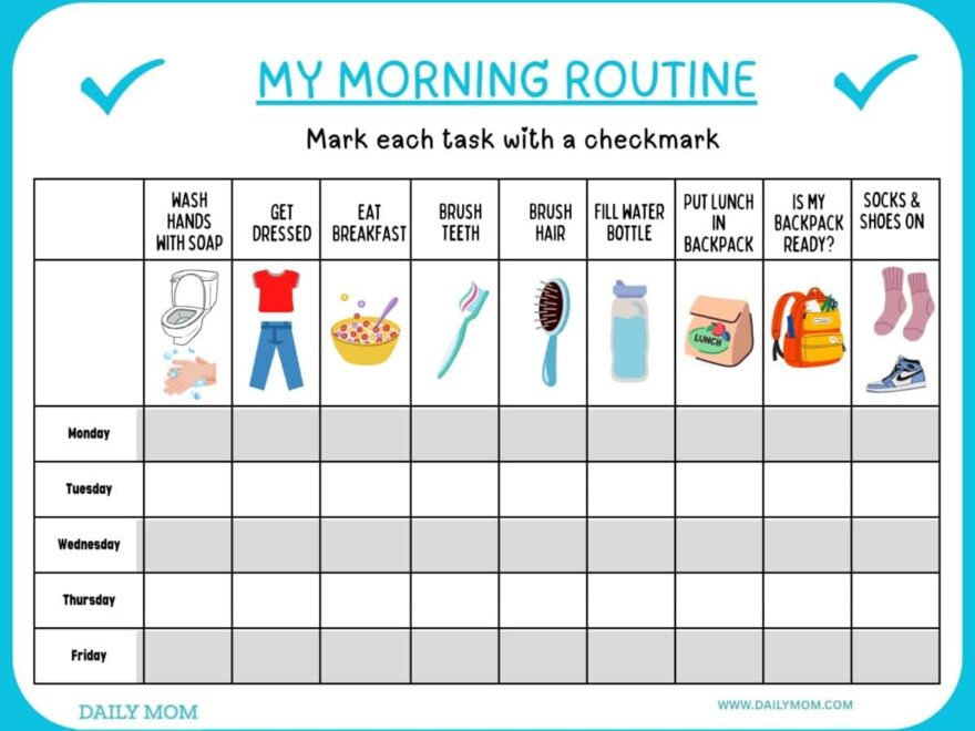Free Afterschool Schedule Template Printable Routine