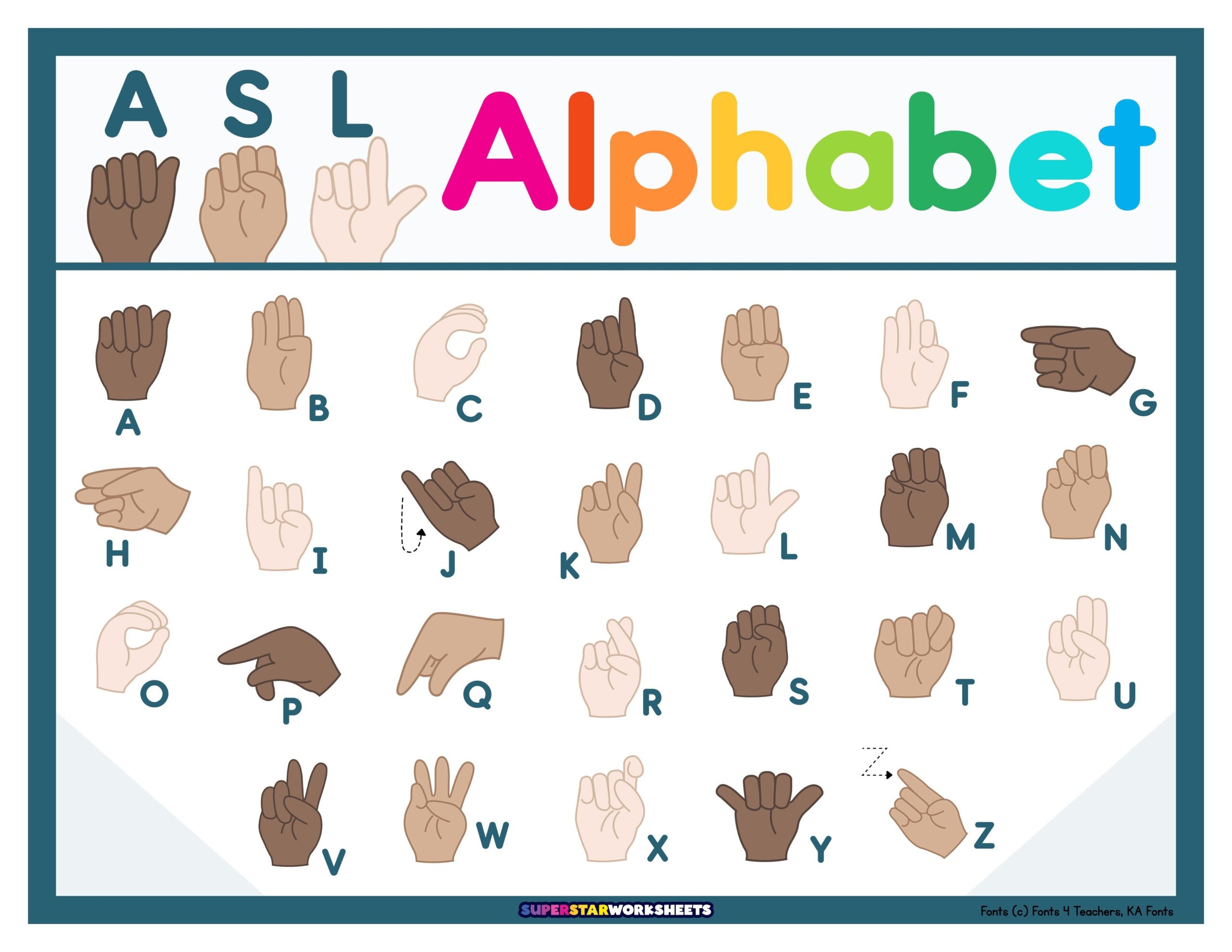 Free American Sign Language Printables Free American Sign Language Printables