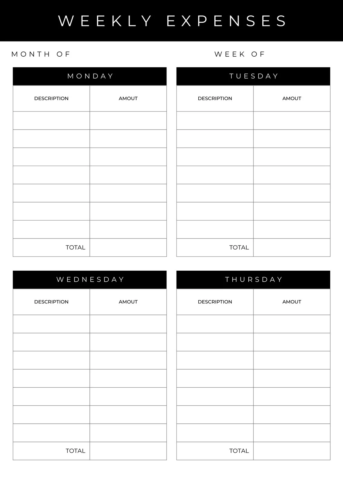Free And Customizable Budget Templates