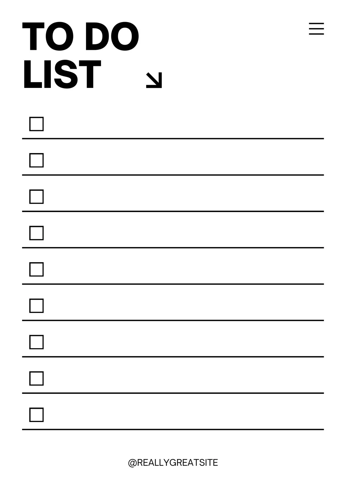 Printable Lined Paper To Do List