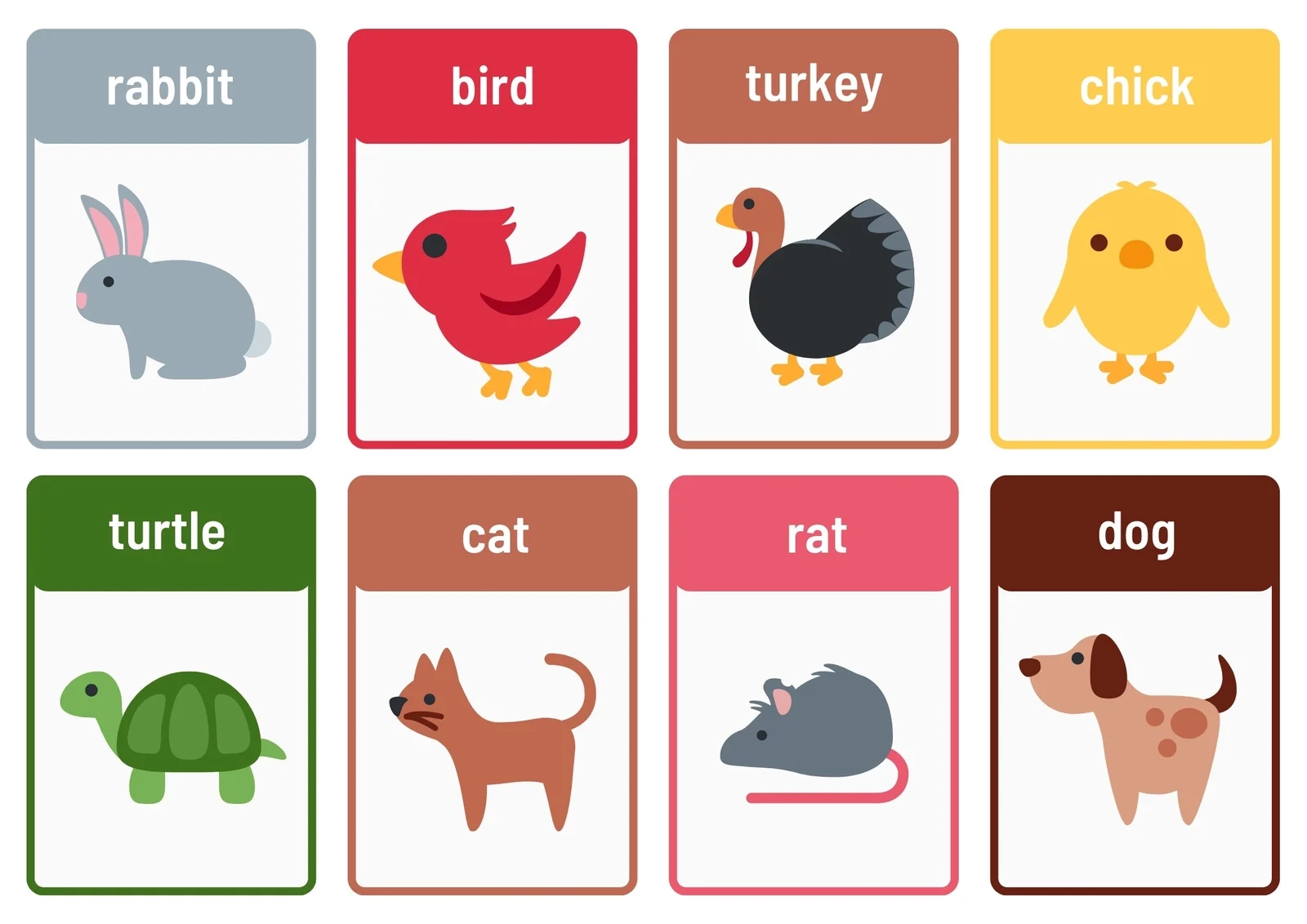 Sign Language Animals Flash Cards Printable Sign Language Animals Flash Cards Printable