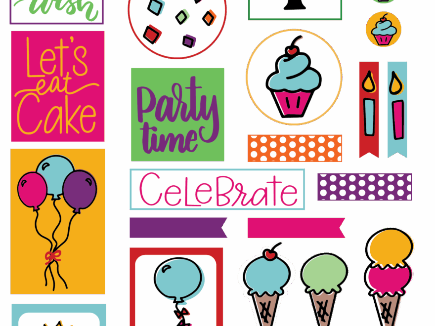 Free Birthday Planner Stickers