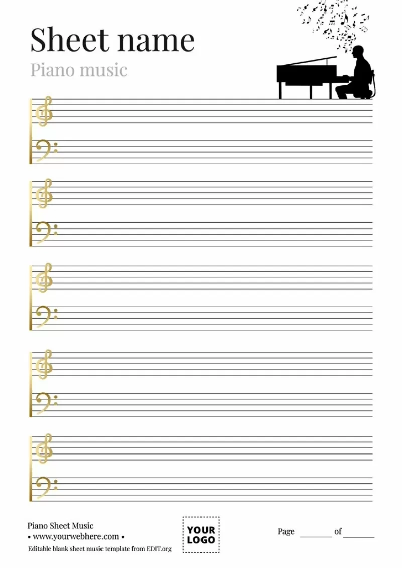 Free Printable Blank Piano Sheets