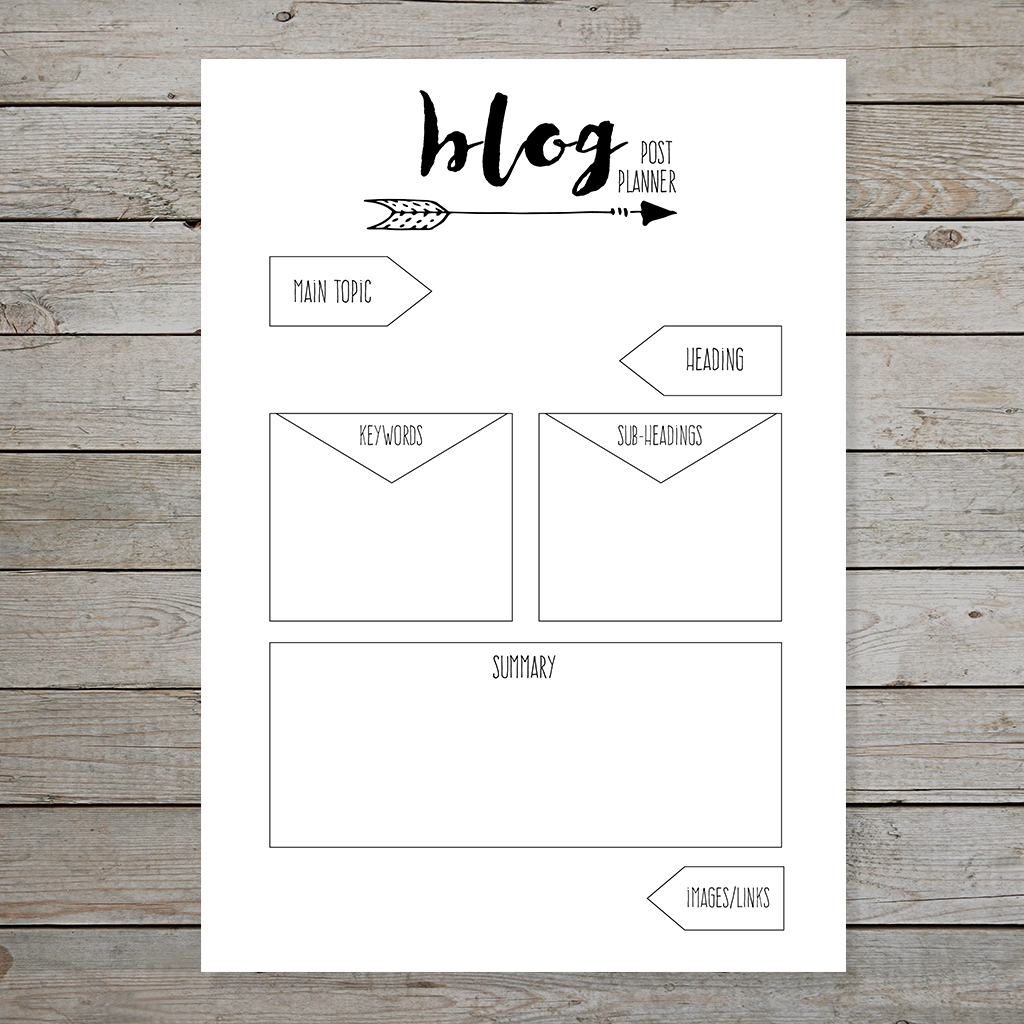 Free Printable Blogging Planner Free Printable Blogging Planner